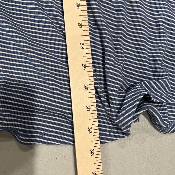 Altar’d‎ State Cold Shoulder Blue Striped Medium Dress Preppy Classic - Picture 6 of 9